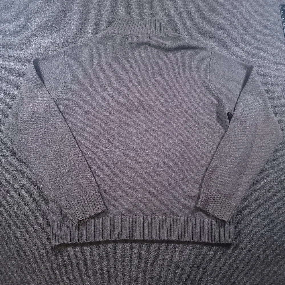 Oscar de la Renta Quarter Zip Sherpa Collar Waffle‎ Sweater XL